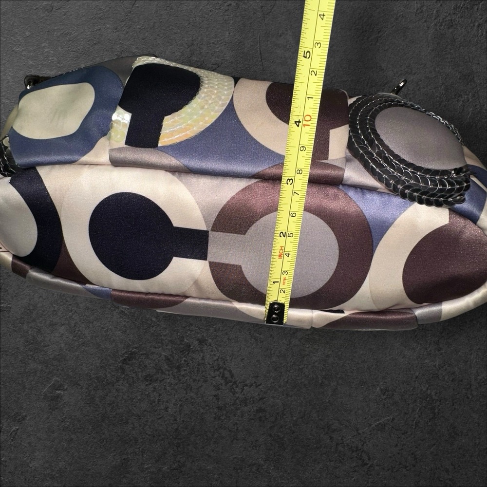 Coach Bag Purse Silver, Brown and Purple #H1120-19179 -‎ Preowned - Picture 6 of 16